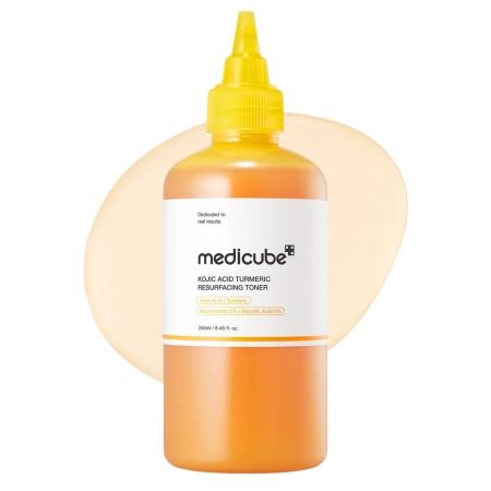 Medicube - Kojic Acid Turmeric Resurfacing Toner - Rozjaśniający Tonik do Twarzy - 250ml