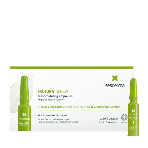 Sesderma - Factor G Biostimulating Ampoules - Ampułki Biostymulujące do Twarzy - 7x1,5ml