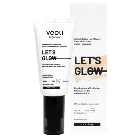 Veoli Botanica - Let's Glow - Rozświetlająco - Nawilżający Lekki Krem BB - 1.5N Ivory - 30ml