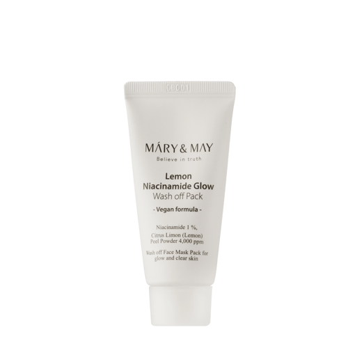 Mary&May - Lemon Niacinamide Glow Wash off Pack - Rozświetlająca Maska z Glinką - 30g