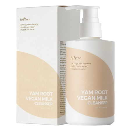 Isntree - Yam Root Vegan Milk Cleanser - Łagodzące Mleczko do Oczyszczania Twarzy - 220ml