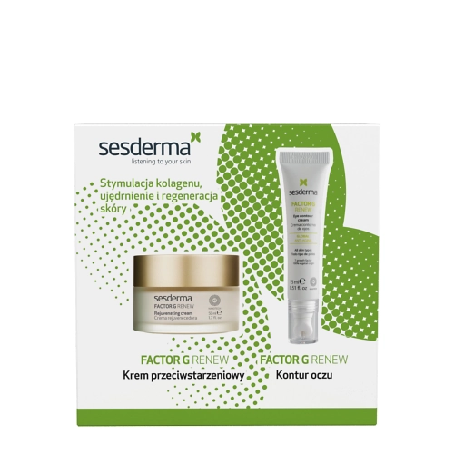 Sesderma - Factor G Set - Zestaw Produktów Regenerująco-Ujędrniających - Krem + Krem pod Oczy - 50ml+15ml