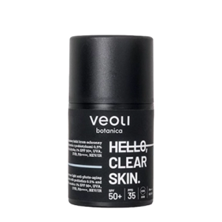 Veoli Botanica - Hello, Clear Skin - Szerokopasmowy Lekki Krem Ochronny Przeciw Fotostarzeniu SPF 50+, UVA, UVB, PA++++, HEV/IR - 50ml