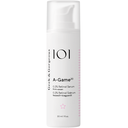 Geek & Gorgeous - A-Game 20 - Przeciwzmarszczkowe Serum z Retinalem 0,2% i Ektoiną - 30ml