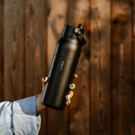 LARQ - Bottle Swig Top - Butelka Termiczna ze Słomką - Obsidian Black - 1L