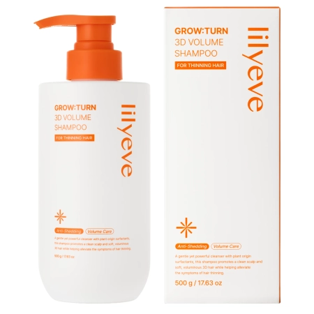 lilyeve - Grow Turn 3D Volume Shampoo - Wzmacniający Szampon do Włosów i Skóry Głowy - 500g