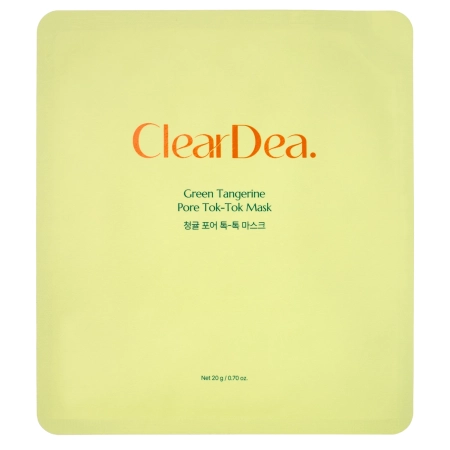 ClearDea - Green Tangerine Pore Tok-Tok Mask - Zestaw Nawilżających Masek do Twarzy w Płachcie - 20gx4