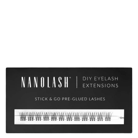 Nanolash - Stick & Go Pre-Glued Lashes - Kępki Rzęs z Klejem - Innocent Short - 1 opak.