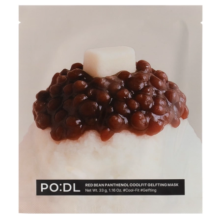 PO:DL - Red Bean Panthenol Coolfit Gelfting Mask Set - Zestaw Kojących Masek Żelowych do Twarzy - 4x33g