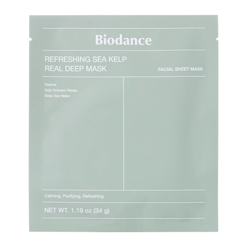 Biodance - Refreshing Sea Kelp Real Deep Mask - Kojąco-Nawilżająca Maska do Twarzy - 1szt/34g