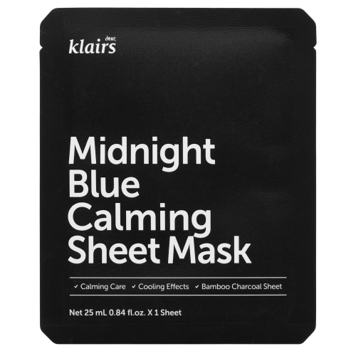 Dear, Klairs - Midnight Blue Calming Sheet Mask - Kojąca Maska w Płachcie - 25ml