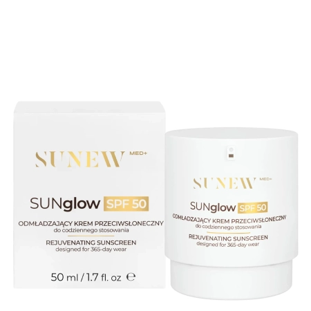 SunewMed+ - SUNglow SPF50 Odmładzający Krem Przeciwsłoneczny do Twarzy - 50ml
