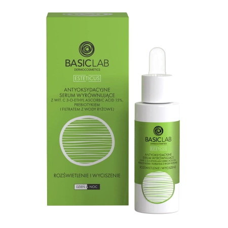 BasicLab - Esteticus - Rozświetlenie i Wyciszenie - Antyoksydacyjne Serum Wyrównujące z Witaminą C 15% - 30ml