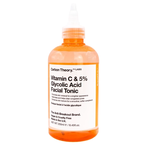 Carbon Theory - SupaVIT-C 5% Glycolic & Vitamin C Facial Tonic - Rozświetlający Tonik do Twarzy - 250ml