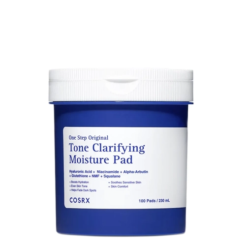 COSRX - One Step Original Tone Clarifying Moisture Pad - Nawilżająco-Oczyszczające Płatki do Twarzy - 230ml/100szt