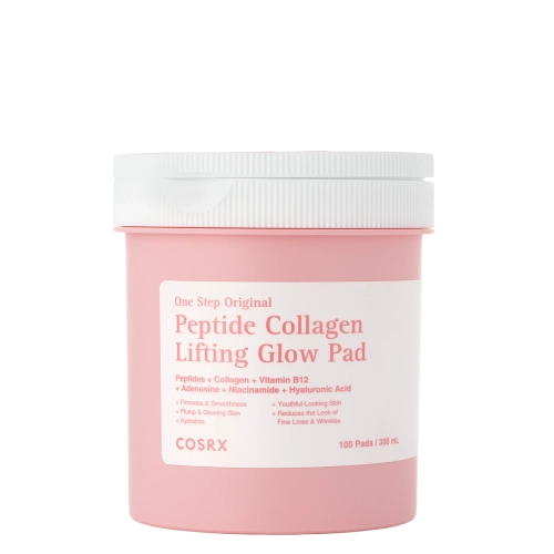 COSRX - One Step Original Peptide Collagen Lifting Glow Pad - Płatki Liftingująco-Rozświetlające z Peptydami i Kolagenem - 300ml/100szt