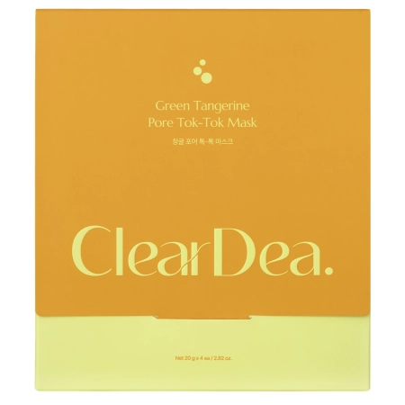 ClearDea - Green Tangerine Pore Tok-Tok Mask - Zestaw Nawilżających Masek do Twarzy w Płachcie - 20gx4
