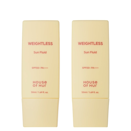 House of Hur - Weightless Sun Fluid Duo Set SPF 50+ PA++++ - Lekki Fluid Przeciwsłoneczny do Twarzy - Zestaw 2×50ml OUTLET