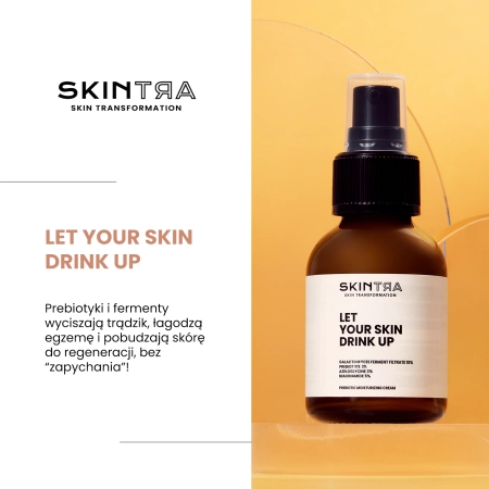 SkinTra - Let Your Skin Drink Up - Prebiotyczny Krem Nawilżający - Butelka 50ml