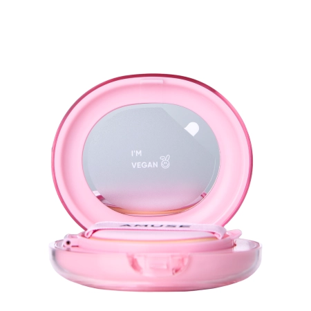 Amuse - Dew Power Vegan Cushion - Wegański Podkład o Rozświetlającym Wykończeniu w Poduszce - 02 Healthy - 15g