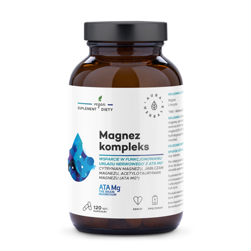 Aura Herbals - Magnez Kompleks, ATA Mg® - Kapsułki - 120szt
