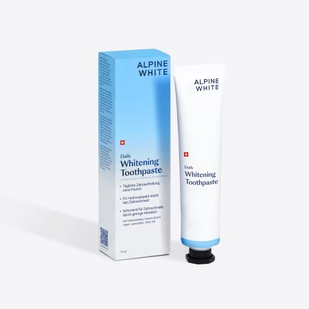 Alpine White - Whitening Toothpaste Daily - Wegańska Wybielająca Pasta do Zębów do Codziennego Delikatnego Wybielania - 75ml