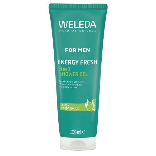 WELEDA - For Men Energy Fresh 3 in 1 Shower Gel - Żel pod Prysznic dla Mężczyzn - 200ml