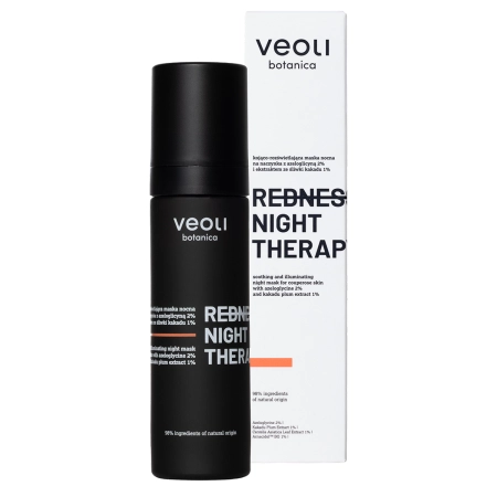 Veoli Botanica - Redness Night Therapy - Kojąco-Rozświetlająca Maska Nocna na Naczynka - 50ml