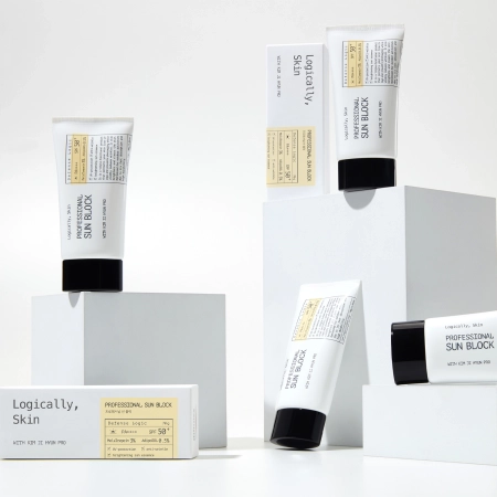 Logically, Skin - Professional Sun Block SPF50+ PA++++ - Kojący Krem do Twarzy z Filtrem - 70g OUTLET
