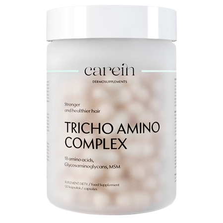 Carein - Tricho Amino Complex - Dermosuplement - Wzmocnienie Cienkich Łamliwych Włosów - 120kaps