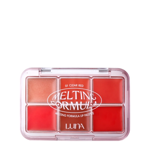 LUNA - Melting Formula Lip Palette - Paleta Błyszczyków do Ust - 01 Clear Red - 10,2g