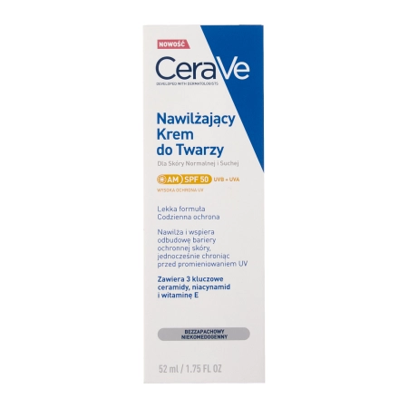CeraVe - Nawilżający Krem do Twarzy SPF50 - 52ml