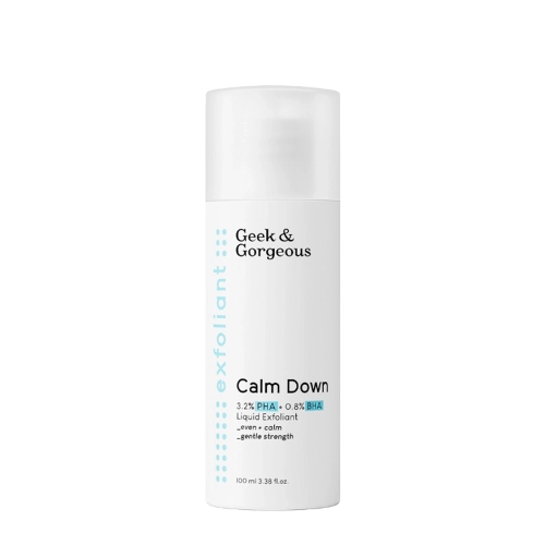 Geek & Gorgeous - Calm Down - Delikatny Eksfoliant do Cery Wrażliwej z Kwasami 4% PHA i BHA - 100ml
