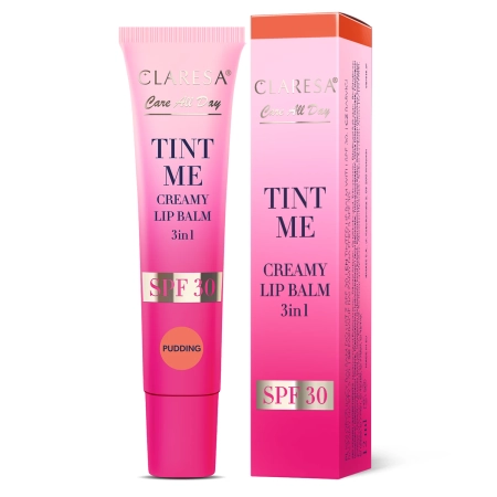 Claresa - Tint Me Creamy Lip Balm 3in1 SPF 30 - Koloryzujący Balsam Do Ust Z Filtrem SPF 30 - Pudding - 12 ml