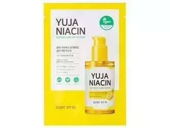 Some By Mi - Yuja Niacin Blemish Care Serum Mask - Rozjaśniająca Maska w Płachcie - 25g