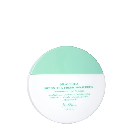 Dr. Althea - Green Tea Fresh Sunscreen SPF50+ PA++++ - Łagodzący Krem Przeciwsłoneczny - 45ml