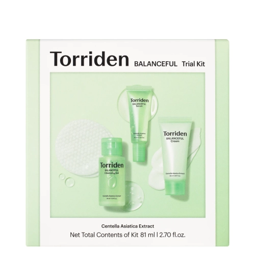Torriden - Balanceful Trial Kit - Zestaw Balansujących Kosmetyków do Twarzy - 30ml+10ml+20ml+6szt