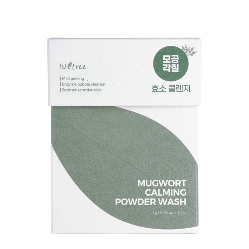Isntree - Mugwort Calming Powder Wash - Zestaw Saszetek z Pudrem do Mycia Twarzy - 1g x 25szt