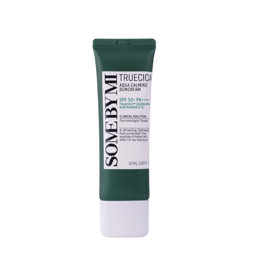 Some By Mi - Truecica Aqua Calming Suncream SPF50+/PA++++ - Łagodzący Krem z Filtrem Przeciwsłonecznym - 50ml