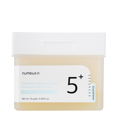 Numbuzin - No.5+ Glutathione Vitamin Concentrated Toner Pads - Płatki z Glutationem i Witaminą C do Twarzy - 180ml/70szt.