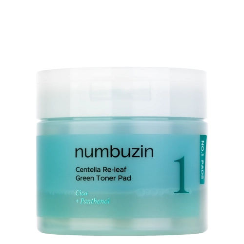 Numbuzin - No.1 Centella Re-leaf Green Toner Pad - Płatki z Ekstraktem z Wąkroty Azjatyckiej - 70szt.