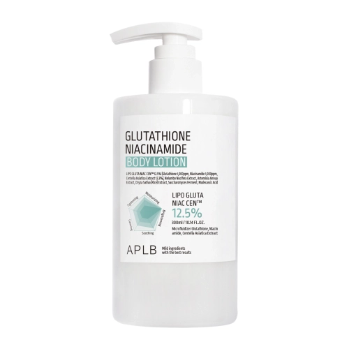 APLB - Glutathione Niacinamide Body Lotion - Rozjaśniająco-Nawilżający Balsam do Ciała - 300ml