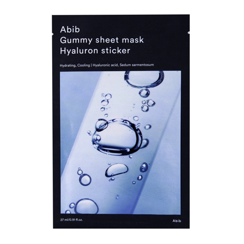 Abib - Gummy Sheet Mask Hyaluron Sticker - Nawilżająco-Uelastyczniająca Maska w Płachcie – 27ml
