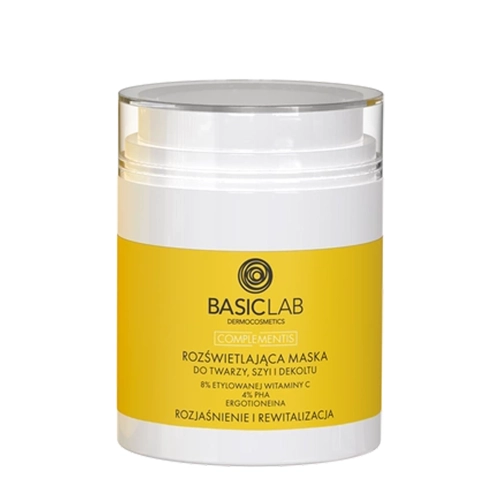 BasicLab - Complementis - Rozświetlająca Maska do Twarzy, Szyi i Dekoltu - 50ml