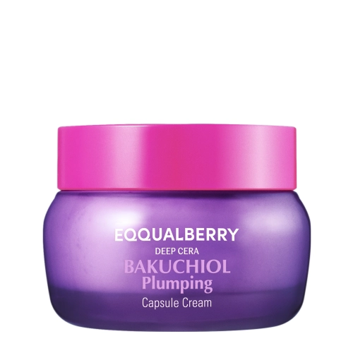 EQQUALBERRY - Bakuchiol Plumping Capsule Cream - Ujędrniająco-Nawilżający Krem do Twarzy z Bakuchiolem - 50ml