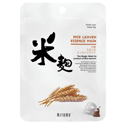 Mitomo - Uruuru Rice Leaven Essence - Maska Ryżowa - 1szt/25g