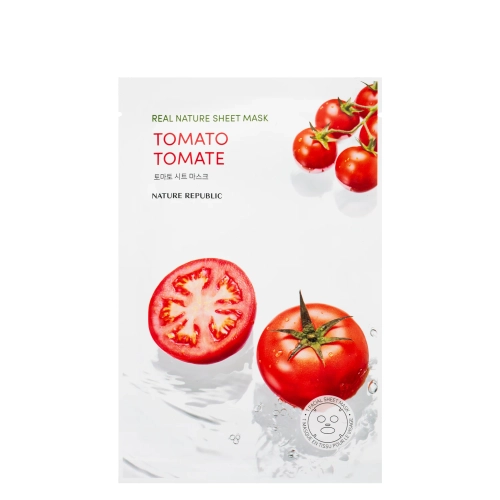 Nature Republic - Real Nature Tomato Sheet Mask - Maska w Płachcie z Pomidorem - 1szt/23ml
