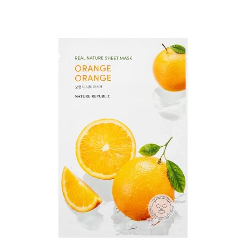 Nature Republic - Real Nature Orange Sheet Mask - Maska w Płachcie z Pomarańczą - 1szt/23ml
