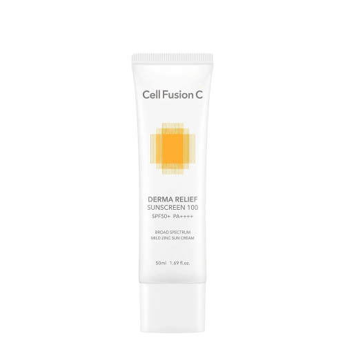Cell Fusion C - Derma Relief Sunscreen 100 SPF50+ PA++++ - Nawilżający Krem z Filtrem SPF50+ PA++++ - 50ml