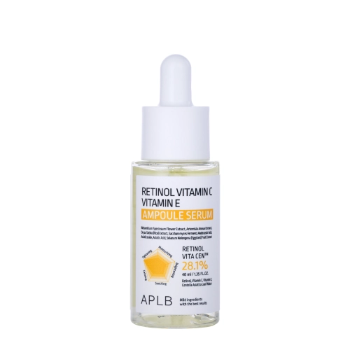 APLB - Retinol Vitamin C Vitamin E Ampoule Serum - Serum Ampułkowe z Retinolem i Witaminami C i E - 40ml